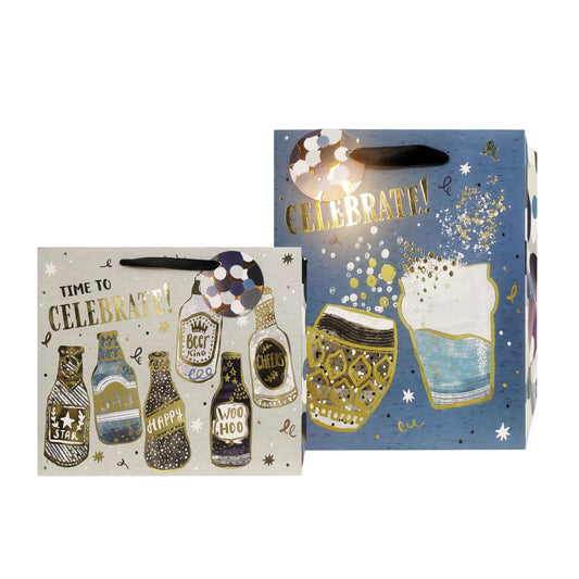 bulk 24 Large Celebration Sips For Male Gift Bag 32cm