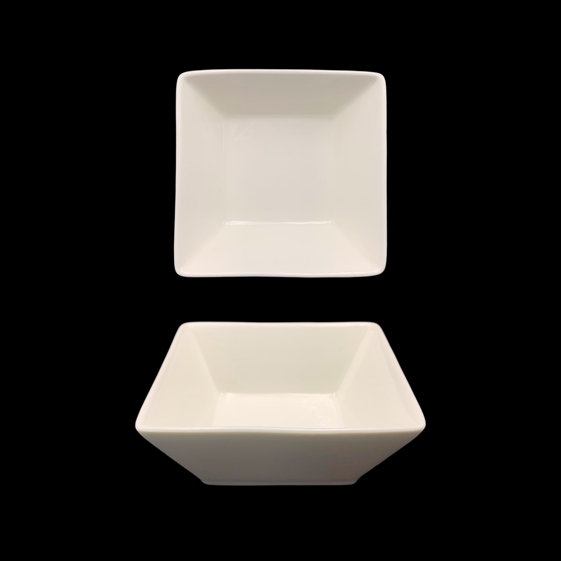 bulk 24 White New Bone China Square Soup Bowl 14cm