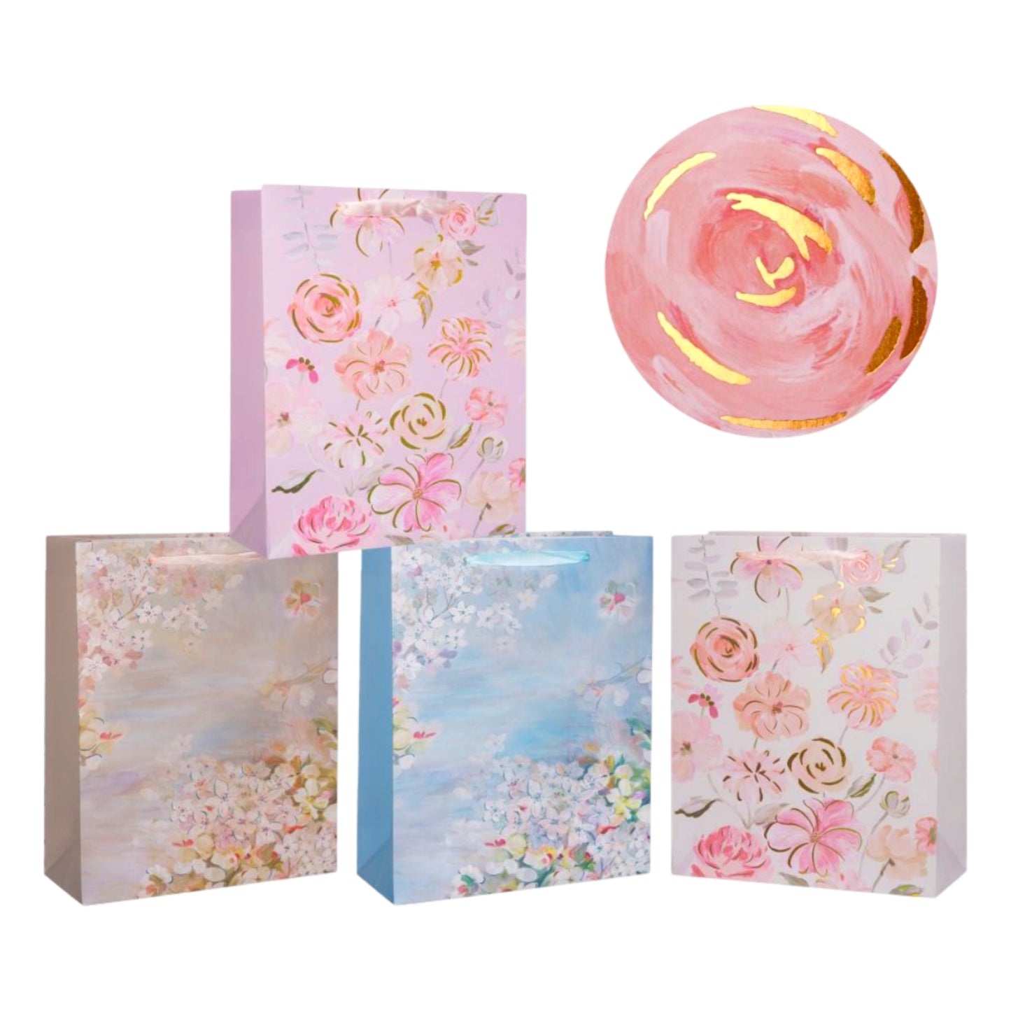 bulk 24 Xlarge Blush Bloom Gift Bag 42cm