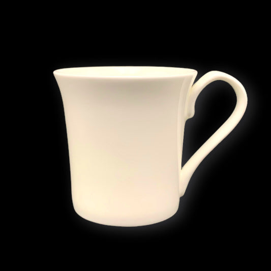 bulk 24 White Bone China Flare Mug 310ml 9cm