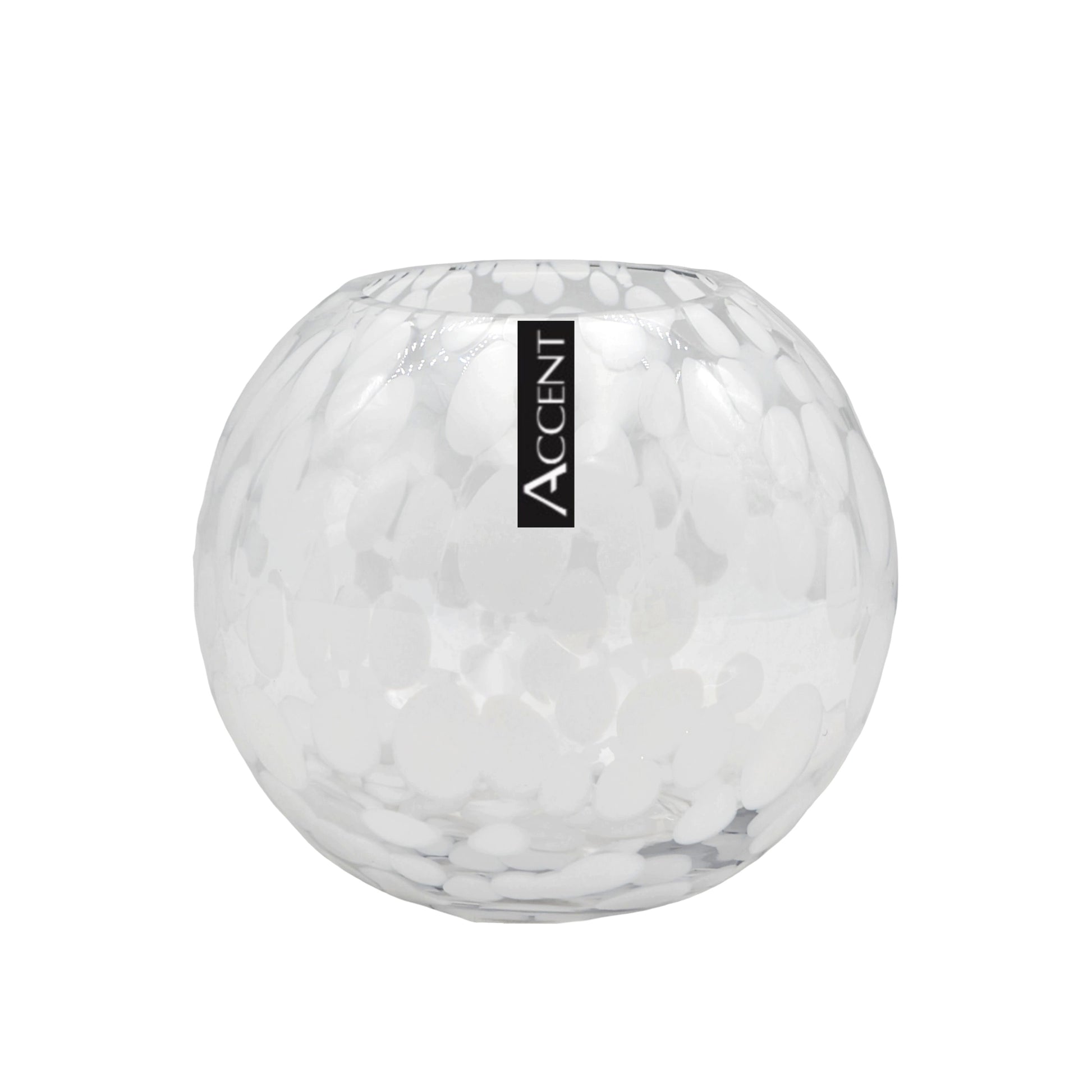 bulk 6 White Speckle Rose Bowl 16cm