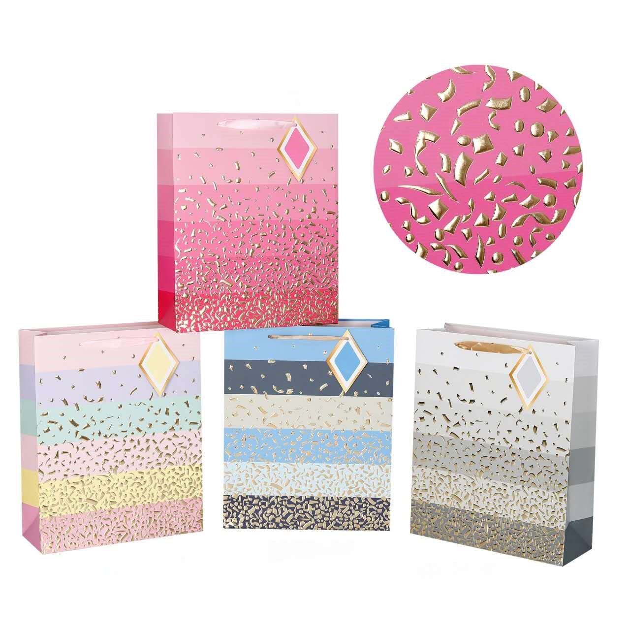 bulk 24 Large Confetti Luxe Gift Bag 32cm
