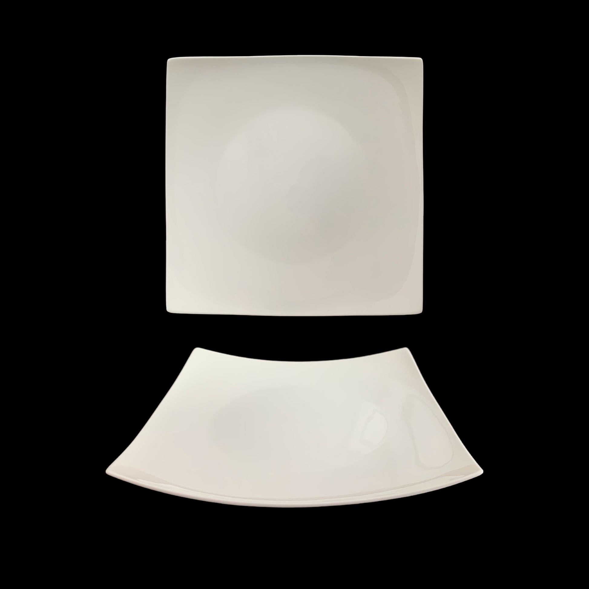 bulk 24 White New Bone China Square Dinner Plate 11in 28cm