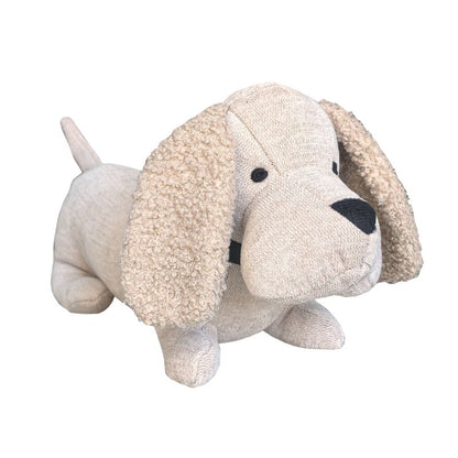 Beige Fabric Dachshund Door Stopper 38cm - Image 3