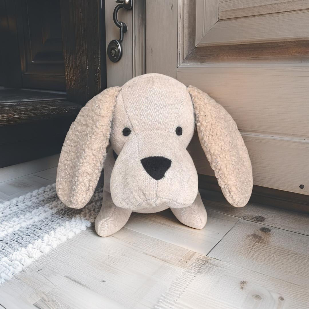 Beige Fabric Dachshund Door Stopper 38cm - Image 2