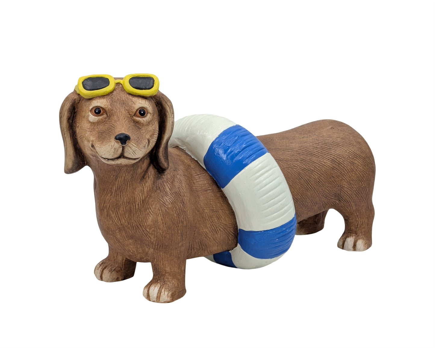 Magnesia Blue Beach Dachshund w/ Swim Ring 45cm