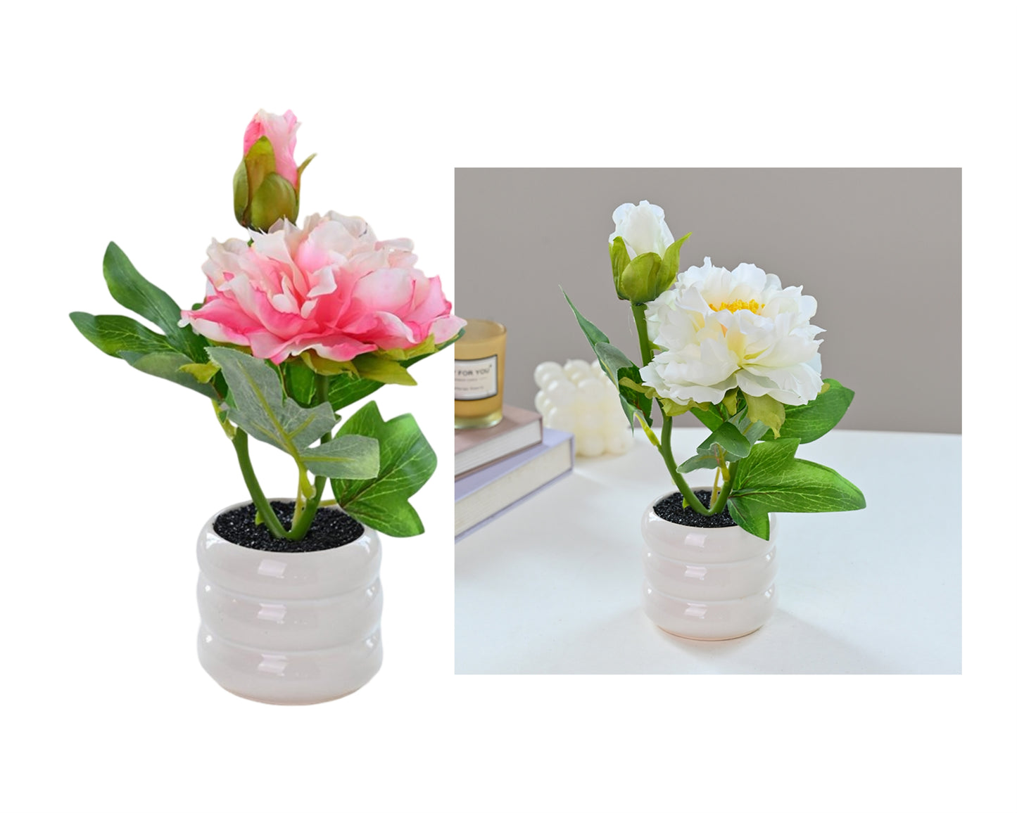 bulk 12 Artificial Peony Pot 23cm
