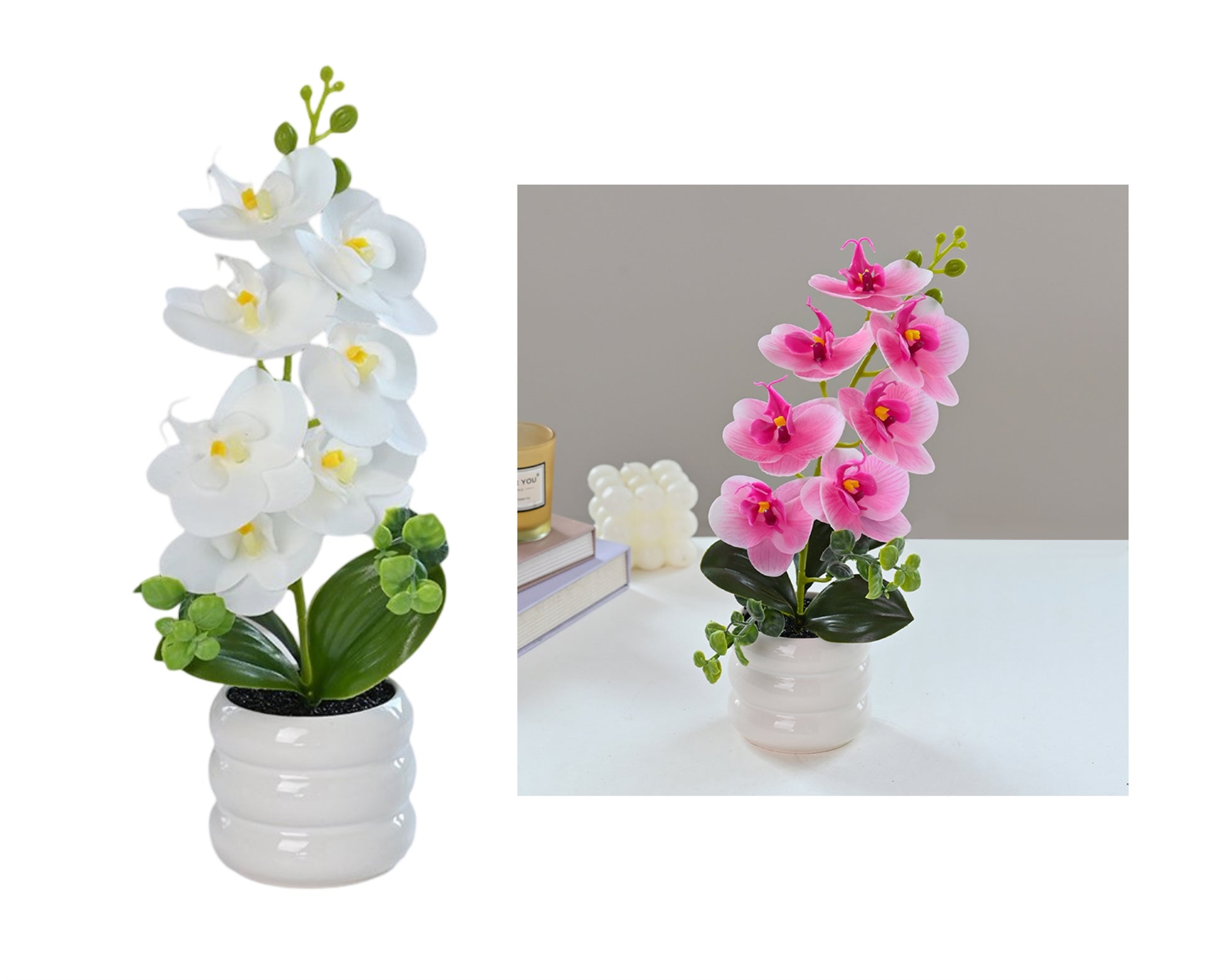 bulk 8 Artificial Orchid Pot 28cm