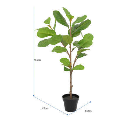 Potted Artificial Lofty Fig Ficus Tree 92cm - Image 5
