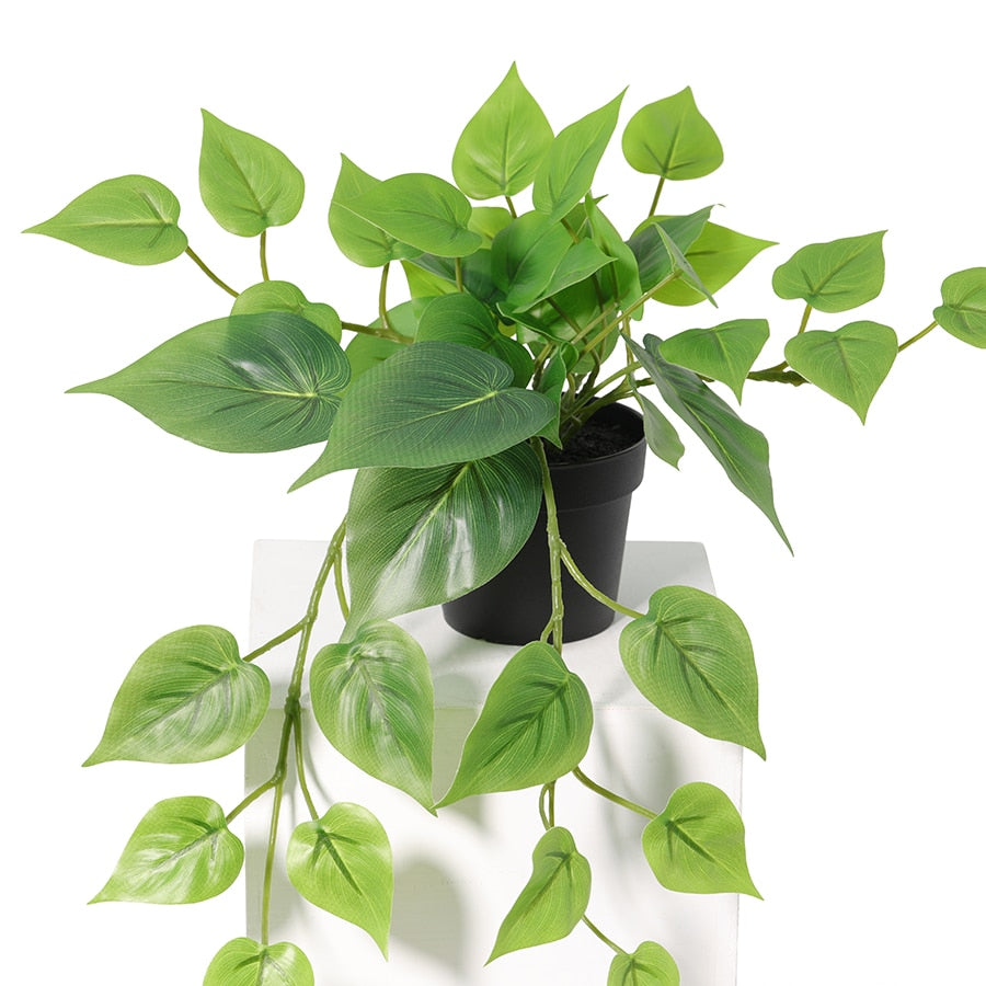 Potted Artificial Hanging Pothos 38cm - Image 4