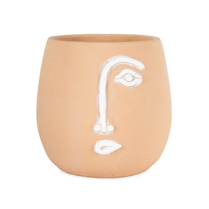 Pablo Coral Pot Cement planter w Hole & Plug 20cm - Image 3