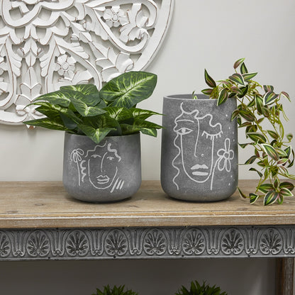 Potted Hanging Artificial Verigated Weeper 72cm - Image 3