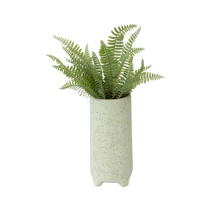 Tall Rugged Glaze Footed Planter w Hole & Plug 26cm