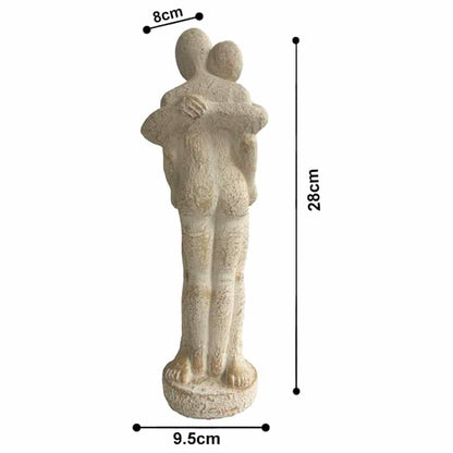 Hugging Couple Decorative Statue 28cm - Image 3