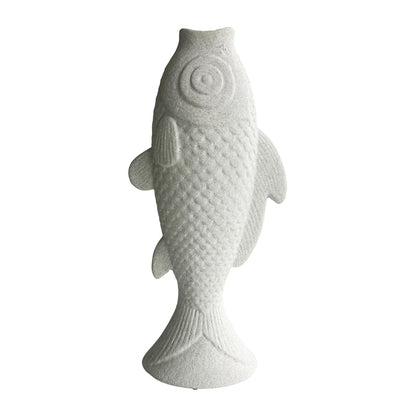 Contemporary White Fish Vase / Ornament 30cm - Image 2