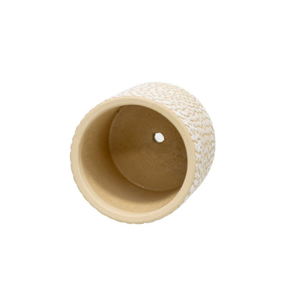 Set 3 Moulded Abstract Planters w Hole + Plug 14cm - Image 3