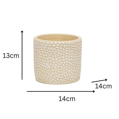 Set 3 Moulded Abstract Planters w Hole + Plug 14cm - Image 4