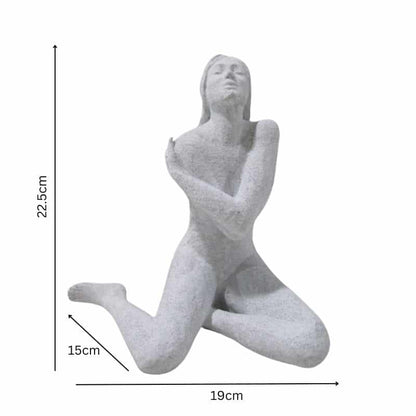 Lady Statue w Folded Arms 22cm - Image 3