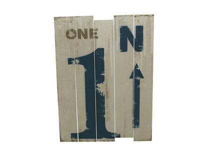 Wood Look Wall Plaque - No.1 46cm - Image 2