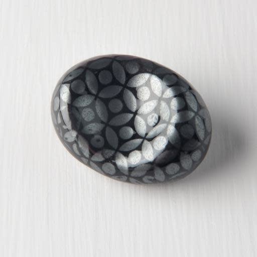 Chopstick Rest Pebble Cloissone Black Glaze - Image 2