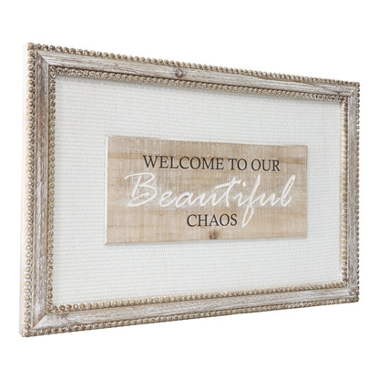 Natural w White Mix Beautiful Chaos Wall Art 60cm