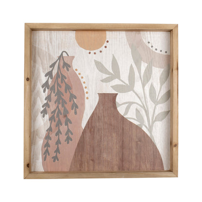 Framed Tropics w Abstract Vase Wall Art 40cm - Image 2