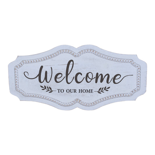Welcome to Our Home Wall Art 48cm