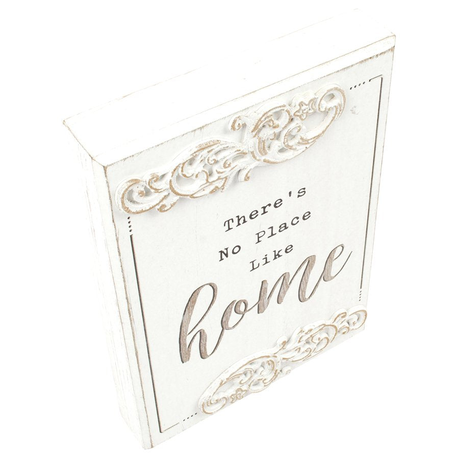 Wood-carved 'No Place Like Home' Wall Art 20x27cm - Image 3