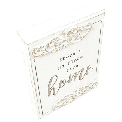 Wood-carved 'No Place Like Home' Wall Art 20x27cm - Image 3