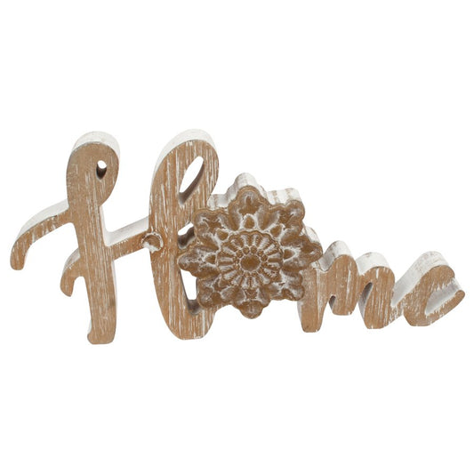 Home w/ Mandala Table Plaque 30x14cm