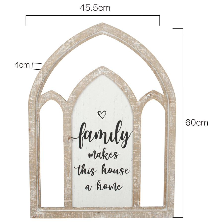 Arch 'Family Makes Home' Wall Art 46x60cm - Image 4