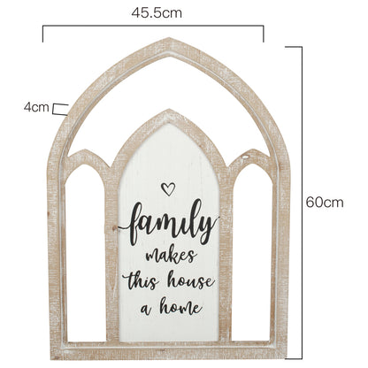 Arch 'Family Makes Home' Wall Art 46x60cm - Image 4