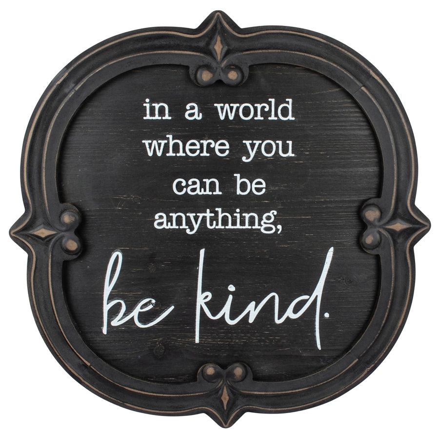 Nero 'Be Kind' Carved Wall Art 60cm