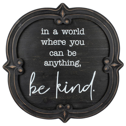 Nero 'Be Kind' Carved Wall Art 60cm