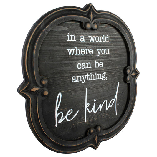 Nero 'Be Kind' Carved Wall Art 60cm - Image 2