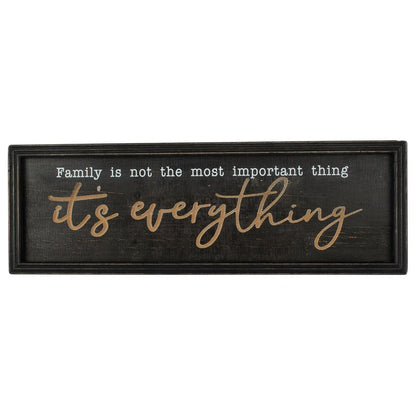 Nero 'Family is Everything' Wooden Wall Art 60x20cm