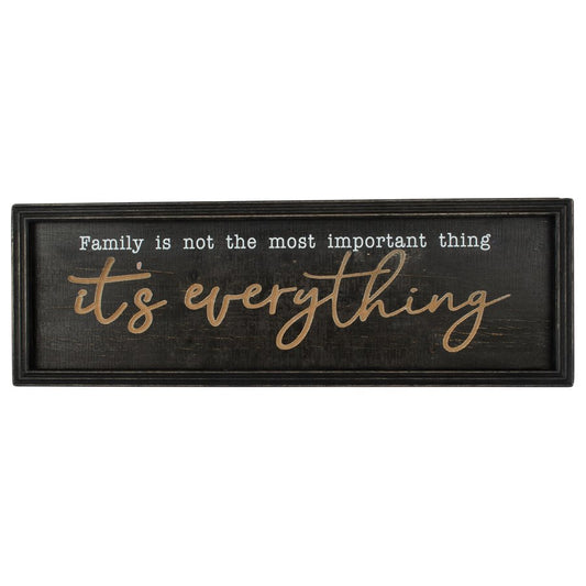 Nero 'Family is Everything' Wooden Wall Art 60x20cm
