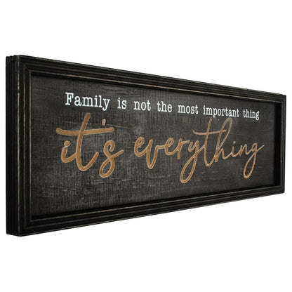 Nero 'Family is Everything' Wooden Wall Art 60x20cm - Image 2
