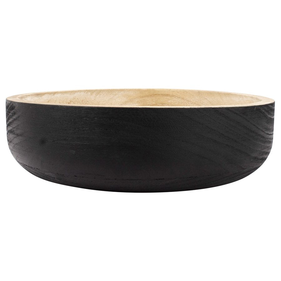 Nero Round Wooden Bowl 29x8cm - Image 2