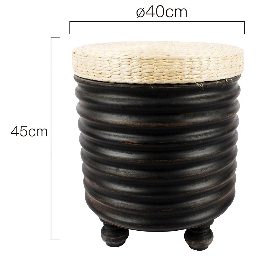 Nero Wave Stool / Side Table 40x45cm - Image 3