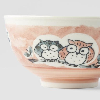 Bowl Kids 16cm Owl Peach Design - Image 2