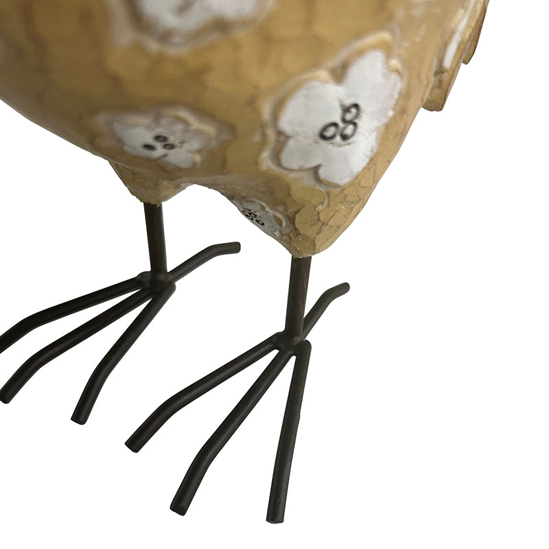 Decorative Fawn Chook w Flowers 22cm - Image 3