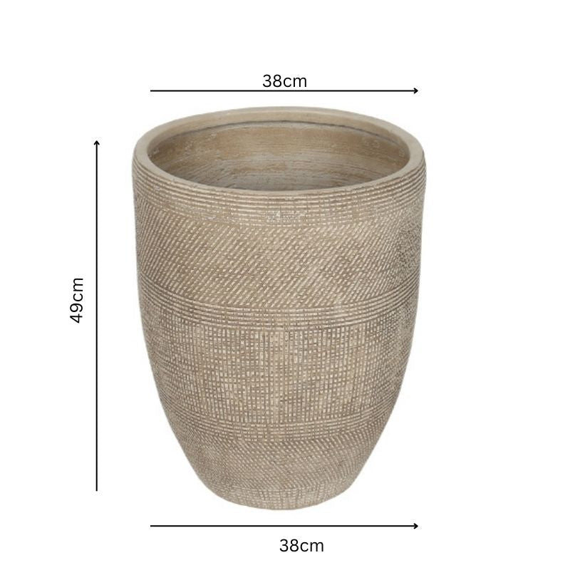 Subtle Textured Contemporary Planter 49cm - Image 5