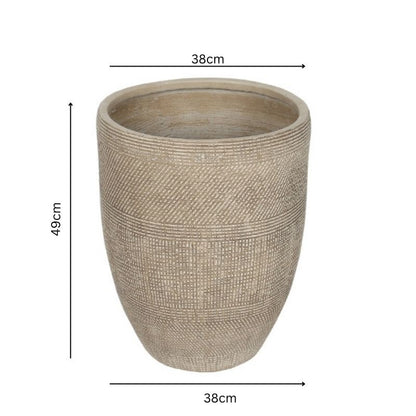 Subtle Textured Contemporary Planter 49cm - Image 5