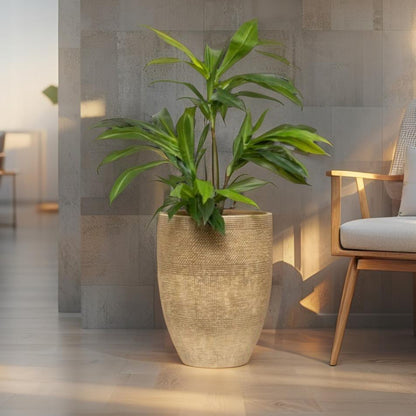 Subtle Textured Contemporary Planter 49cm - Image 2