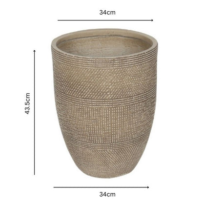Subtle Textured Contemporary Planter 43cm - Image 5