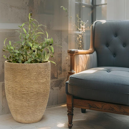 Subtle Textured Contemporary Planter 43cm - Image 3