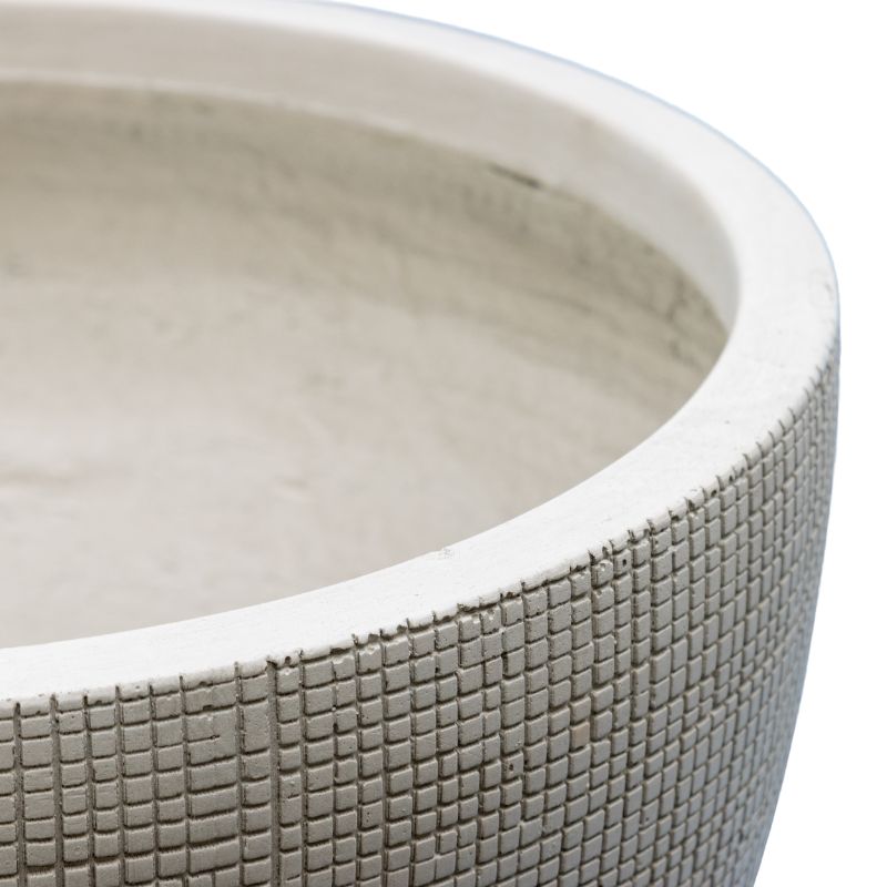 Set 2 Nested Subtle Textured Planter 37cm, 24cm - Image 4