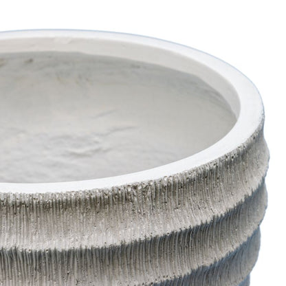 Set 2 Nested Ribbed Textured Planters 28cm, 21cm - Image 4