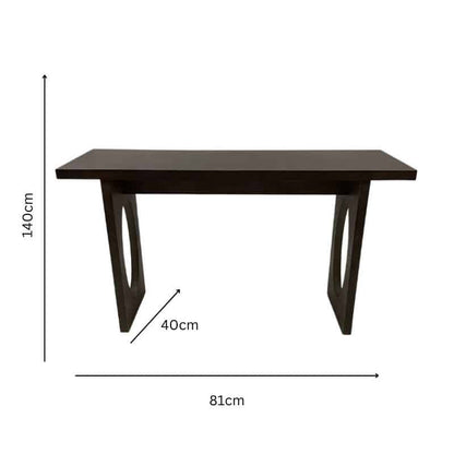 Console Table W Oval Cut-Out Legs 140cm - Image 2